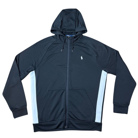 Polo Ralph Lauren Men's Black Performance‎ Terry Lined Full Zip Hoodie - Picture 1 of 11